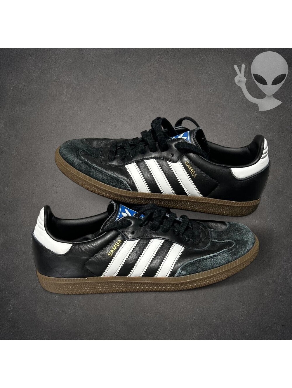 Adidas Samba OG Core Black White Gum Men's US Size 8 Leather B75807